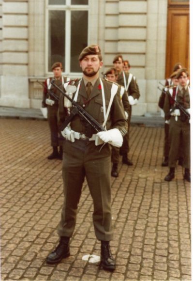 Wacht Koninklijk paleis Brussel Dec 1977-1